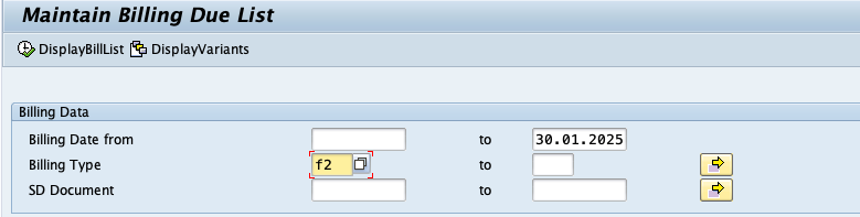 Get Billing Due List in SAP SD